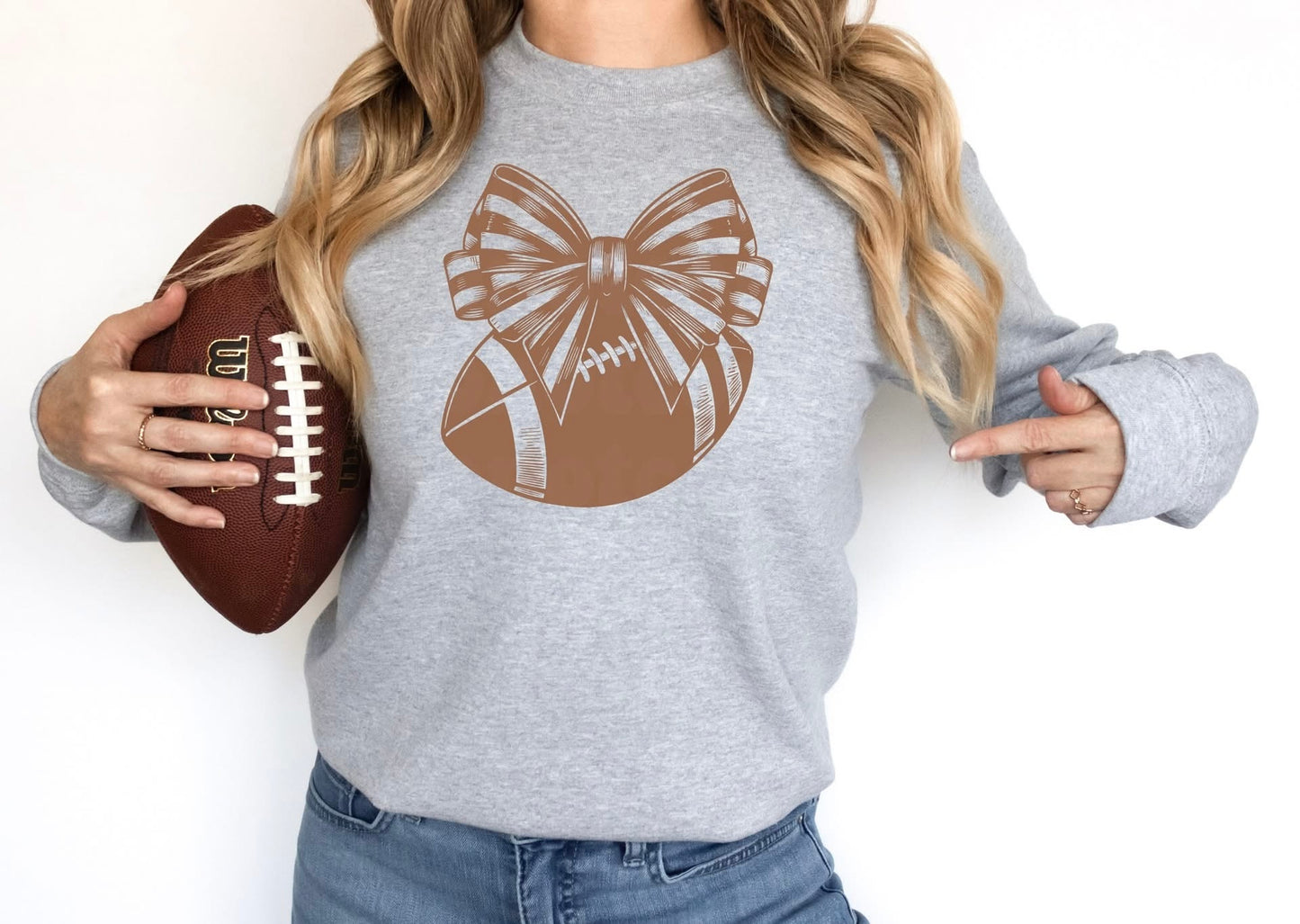 Football Coquette Unisex Crewneck Sweatshirt