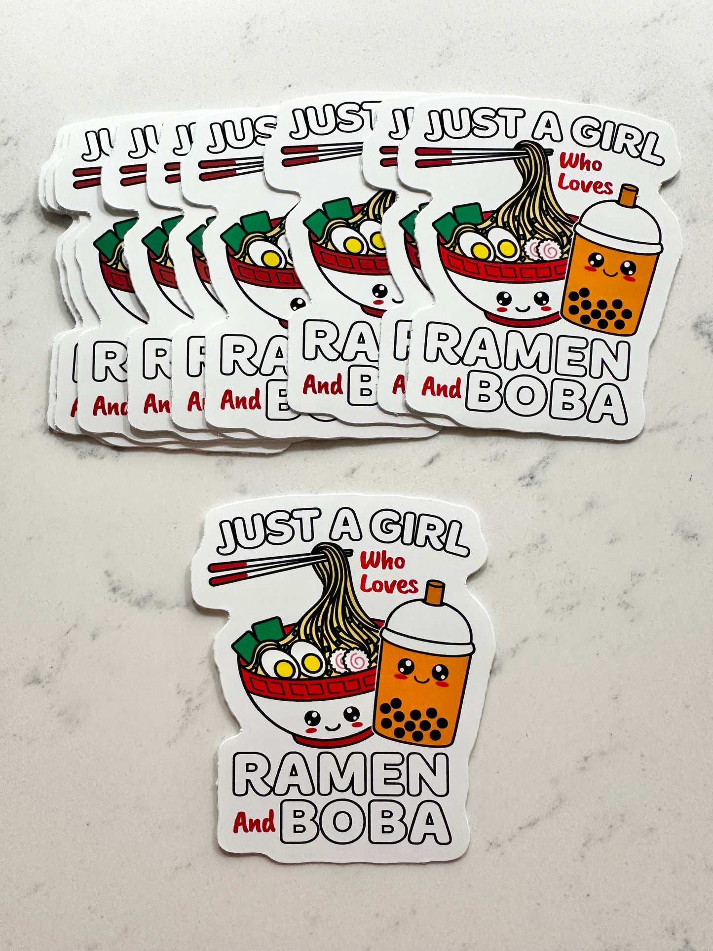 Just a girl who loves Ramen and Boba Sticker