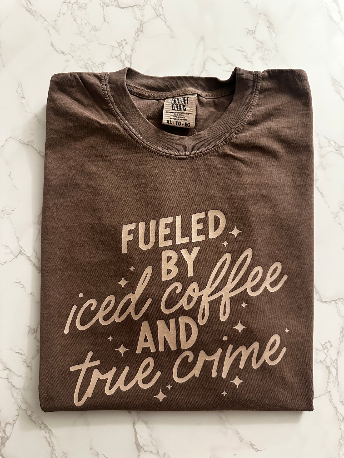 Fueled by Iced Coffee and True Crime T-shirt