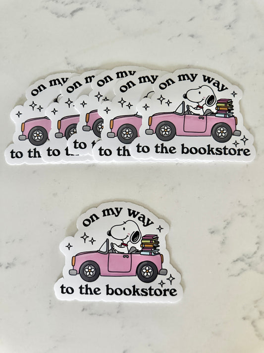 On My Way to the Bookstore Sticker