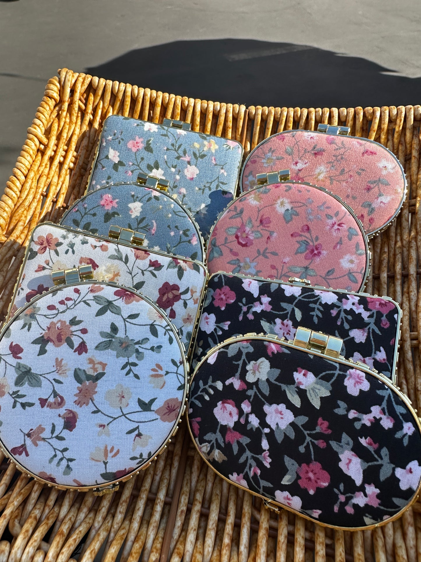 Floral Compact Mirror