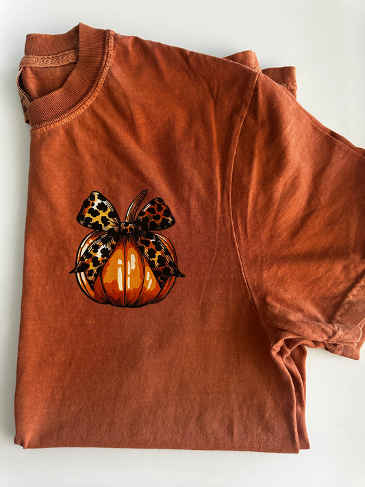 Leopard Pumpkin Pocket T-shirt