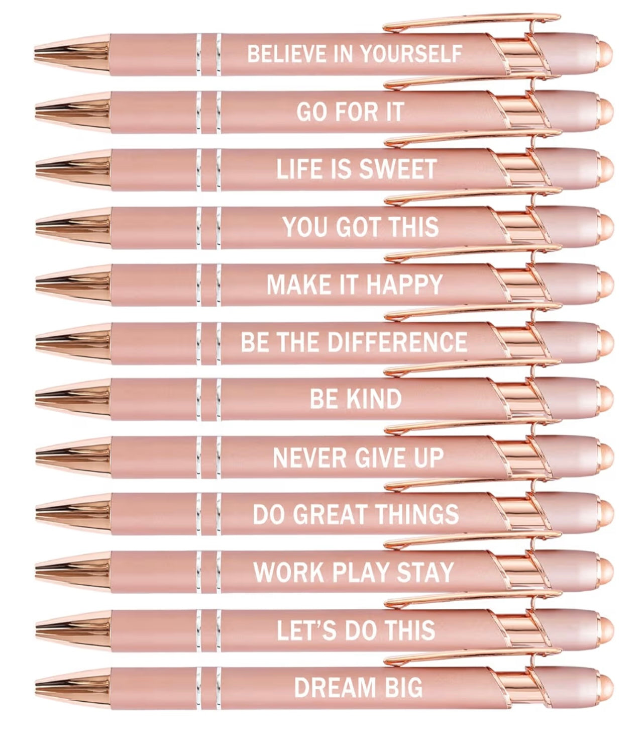 Motivational Black Ink Pen (3 pack)